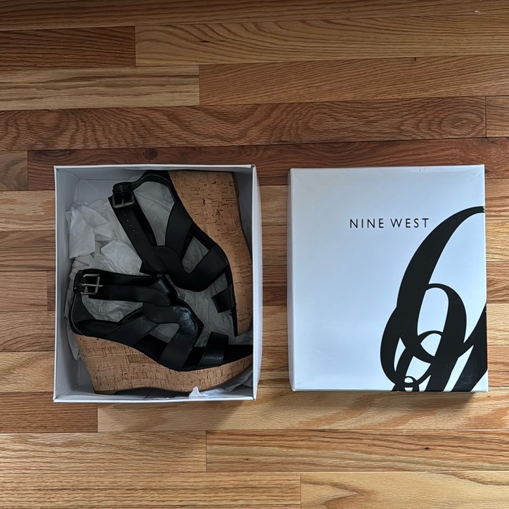 Nine West Black Wedges- Size 7.5